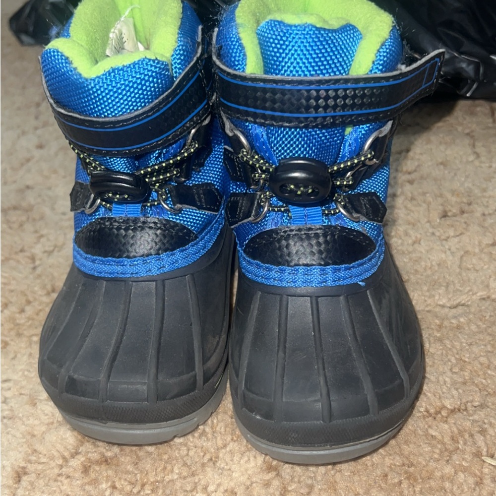 Kids Blue and Black Winter Boots
